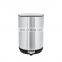 Thinnish lid stainless steel  foot pedal garbage bin kitchen pedal dust bin  bathroom trash can with soft close function