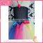 Halter Top varicolored yarn ribbon tutu fluffy voile girl's dress children frocks designs
