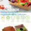 Kraft food container lunch box 2 compartment, bento lunch box container,Airtight Microwave Safe crisper box fast food