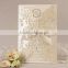 Fashion Gold Ivory Royal Arabic Wedding Invitation Card Material                        
                                                Quality Choice