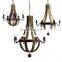 American retro old wrought iron chandelier simple personality bedroom study lamp