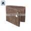 Anthracite Fitting Matching Stitching Vintage Style Wholesale Genuine Leather Wallet for Men