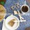 OEM Logo Restaurant Disposable Bio Disposable 4 In 1 Wooden Cutlery Set Fork Spoon Knife and Napkin Set