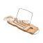 Unique Customized Eco Friendly Telescopic Leisure Bamboo Bathtub Caddy Tray