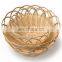 Wholesale high quality food grade oval rattan fruit gift basket