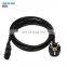 China manufacturing professional 3 pin extension cord with European plug , EU power cord ac power cable for PC