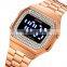 Colorful stainless steel waterproof chic digital women watch Skmei 1807 wholesale Luxury diamond lady hand clock