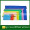 Colorful pvc gridding zipper two-double document bag in different size