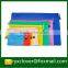 Colorful pvc gridding zipper two-double document bag in different size