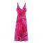 2025 New European and American Fashion Simple Printed Midi Dress