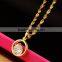 Wholesale charm necklace circle gold necklace popular pendant necklace