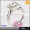2016 new arrivaling white glod plated cz ring 925 sterling silver jewelry ring model