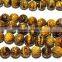 Tiger Eye Carving Smooth Beads Round Shape 16" Inches 14.5X15.5MM Approx 100% Natural Good Quality On Wholesale Price.