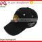 Custom Design Embroidery Black Cheap Golf Baseball Hat Sports Men Good Quality 100% Cotton Twill 6-Panel Golf Caps Hats