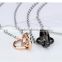 rose gold IP Plating stainless steel 316L pendant with ring