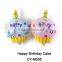 2016Wholesale Mini size Happy Birthday cake shaped foil balloon helium balloon for birthday party