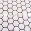 Hexagon white ceramic mosaic tiles for swimming pool and bathroom                        
                                                Quality Choice