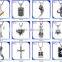 Vintage Mens Gothic Titanium Stainless Steel Cross Pendant Necklace Christian Jewelry Mens Skull Pendant Necklace