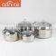 Kitchens appliances 4pcs set stainless cookware wide-brimmed cook pot with ss cover