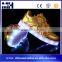 New Style 7 Colors Lace Up Flashing Glowing Gold Kids Light Shoes