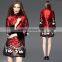 Europe design high-end jacquard heavy autumn winter lady christmas skirt