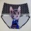 New design ice silk girls briefs seamless 3D printing cats cute panties for little girls