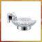 Bathroom wall mounted chrome plated glass soap dish with holder 2370