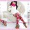 fashion horse pattern knitted red tube pantyhose for children