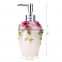 Customlized Country Style Resin 5PC Bathroom Accessories Set Soap Dispenser Toothbrush Holder Tumbler Soap Dish China Factory