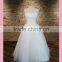 Tea length polyester organza princess prom dress