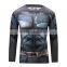 DC comics Long Sleeve tights T-Shirt Men Fitness Shirt Bat-man Bodybuilding 3D T Shirt