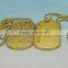 Gold metal dog tag necklace for resales