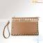 clutch bag genuine leather in wristlet