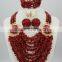 High Quality African Coral Beads Jewelry 2015 New Design for Nigerian Wedding Beads/African Crystal Beads Jewelry Set for women                        
                                                Quality Choice