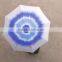 Rose print folds High quality durable cute printing 3 folds umbrella