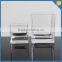 custom made ribbed pattern square shaped clear glass vases for centerpieces