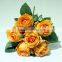 High quality artificial rose bouquets wedding flowers for decoration with six heads