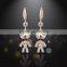 Lovely 18K Gold Animal Shape Diamond Long Golden Earring