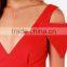 2016 New design formal dress cap sleeve red long formal dress/gown