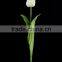 61 cm PVC Real Touch Tulip Spray with 3 Leaves Artificial Flower