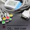 Nihon Kohden EKG Cable and Leadwires, IEC with Snap, Compatible with ECG-9130K, ECG-9130P, ECG-9620P