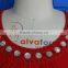 Round neck with beads Ladies tops latest design
