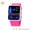 Mini various function touch screen water resistant stainless steel back blue light led digital luxury watch 7015B