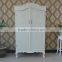 French style modern bedroom furniture oak wood wardrobe with two door
