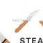 3cr13 stainless steel rubber wooden handle steak knife set steak knife wood handle