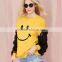 2016 New Spring Design Cartoon Smiling Face Hollow Out Tassels Sleeves Women Hoodies HDY-142168392