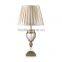 Best selling decorative table lamp made in china royal luxury crystal table lamp with fabric shades