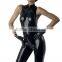 Sexy Sleeveless zipper catwoman latex catsuit for adult plus size Hot sale