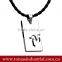Metal Cut Out Corss Blank Dog Tags with Beads Necklace