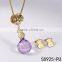Female accessories new fashion purple crystal graceful jewelry